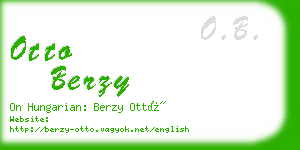 otto berzy business card